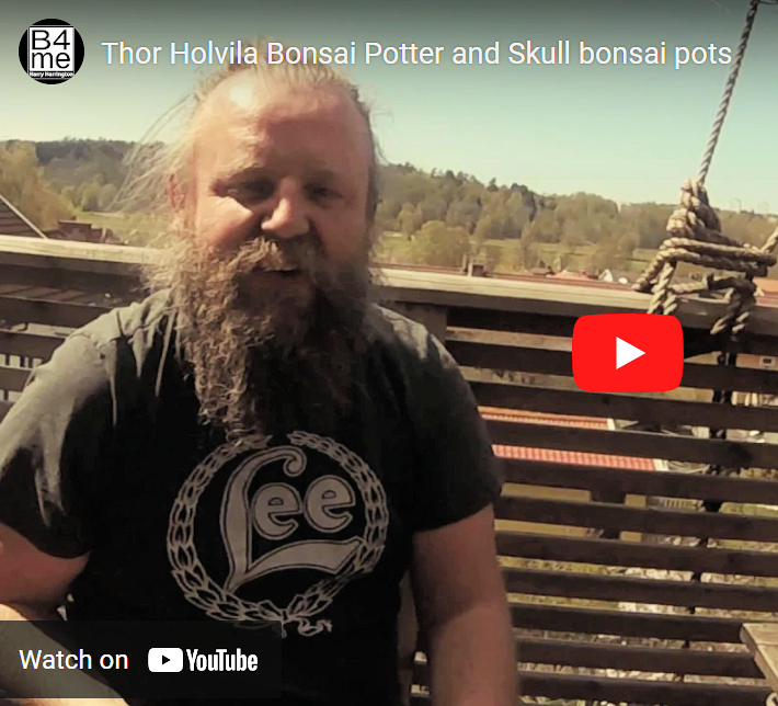 Thor Holvila Bonsai Potter and Skull bonsai pots